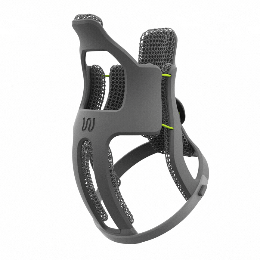 gif of a cervical collar for dog