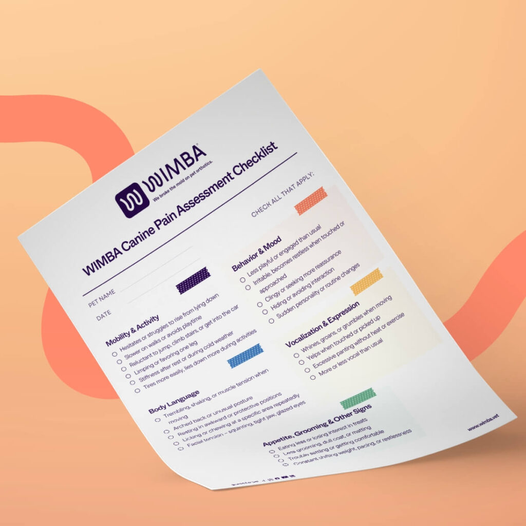 WIMBA Canine Pain Assessment Checklist cover